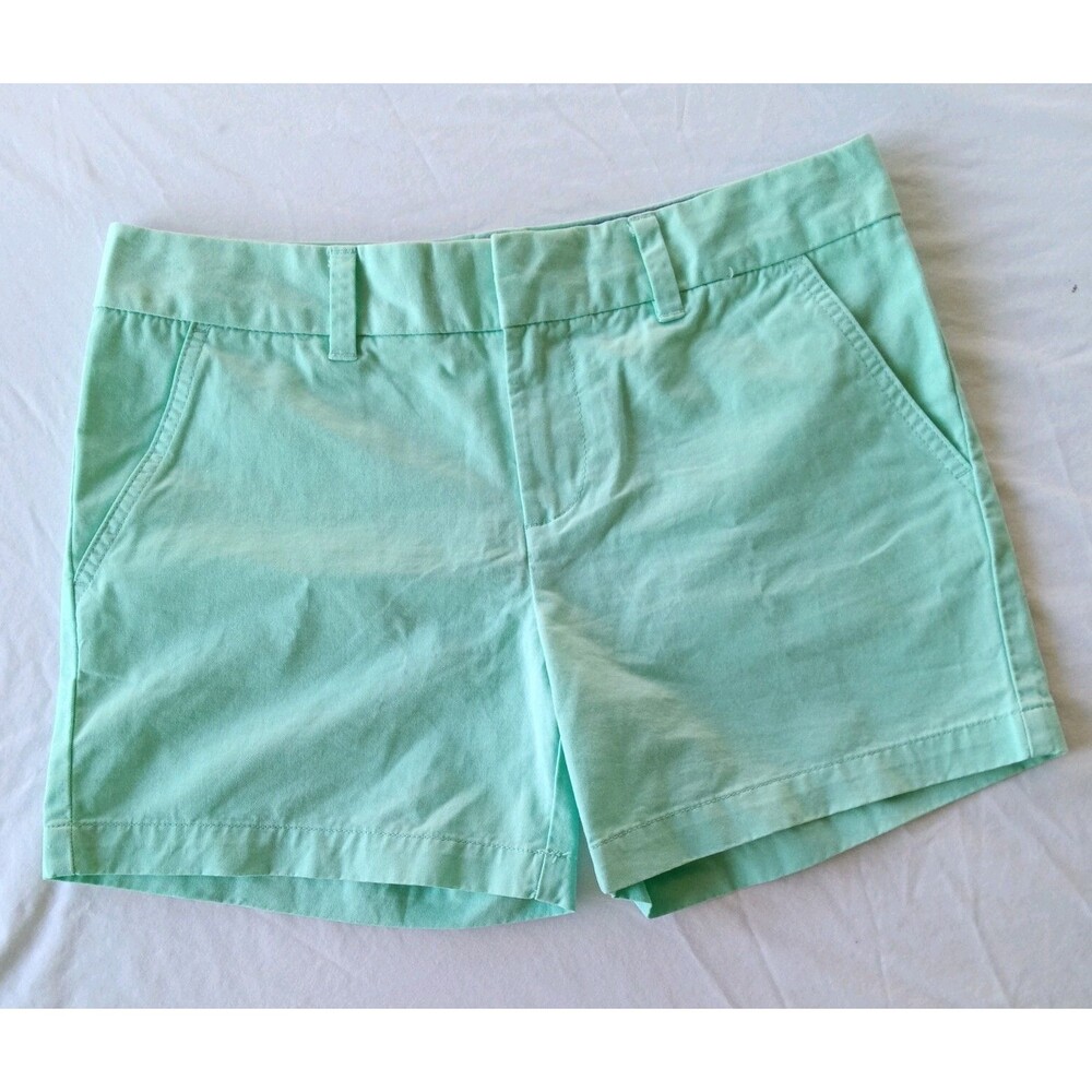 Tommy Hilfiger Shorts Womens 4 Mint Green Chino Stretch Casual Pockets Mid Rise